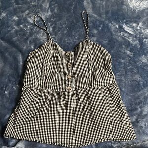 Black and White Spaghetti Strap Top